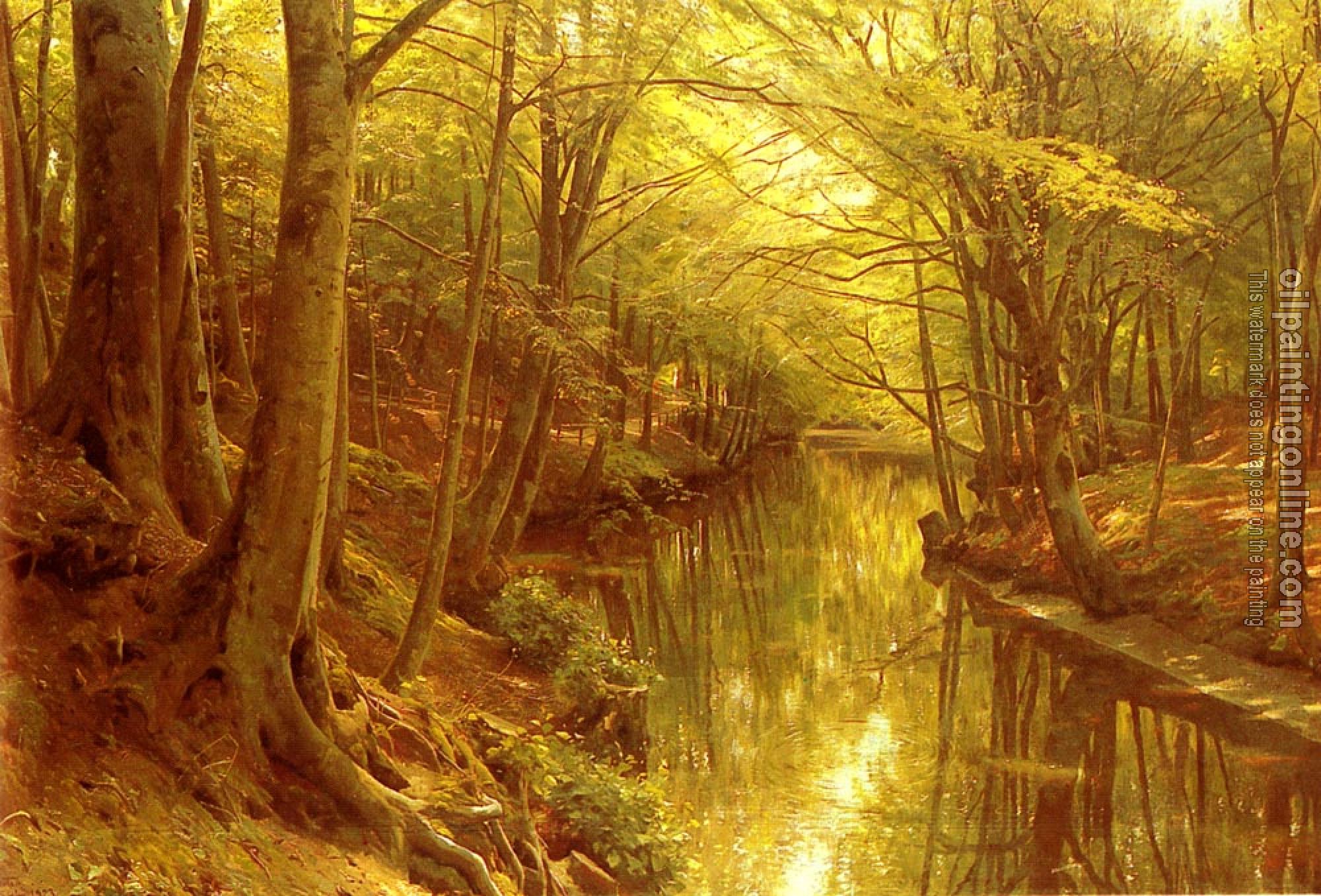 Monsted, Peder Mork - A Woodland Stream